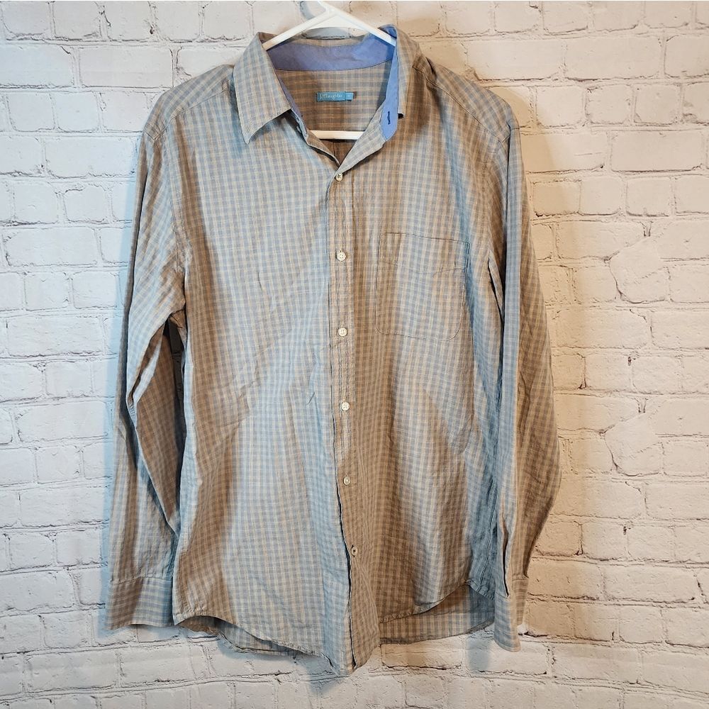 Men's J. McLaughlin longsleeve button-down shirt, size Medium